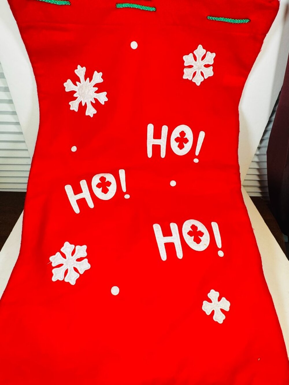 Red Santa Felt Christmas Toy Bag 18x29" Present Sack Snowflake Design